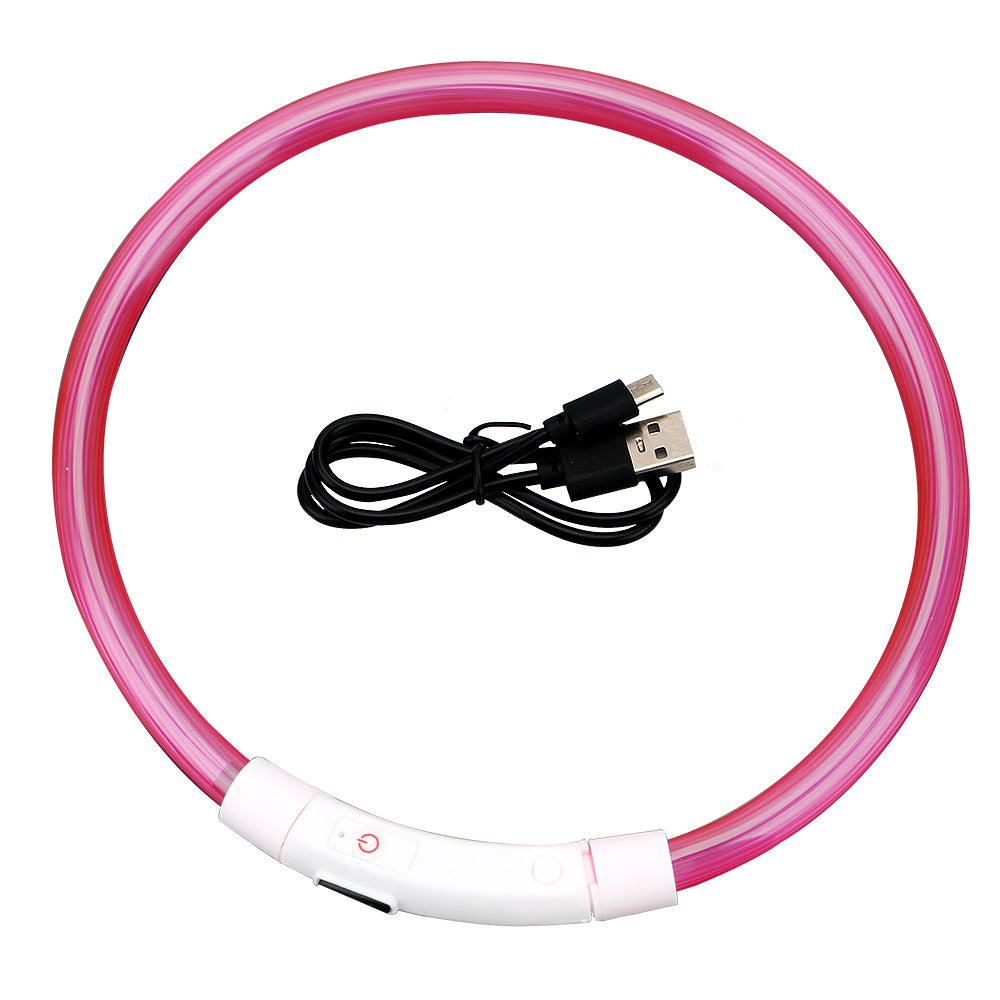 CalmPaw™ LED Glow Pet Collar – USB Rechargeable Safety Collar with 3 Flash Modes