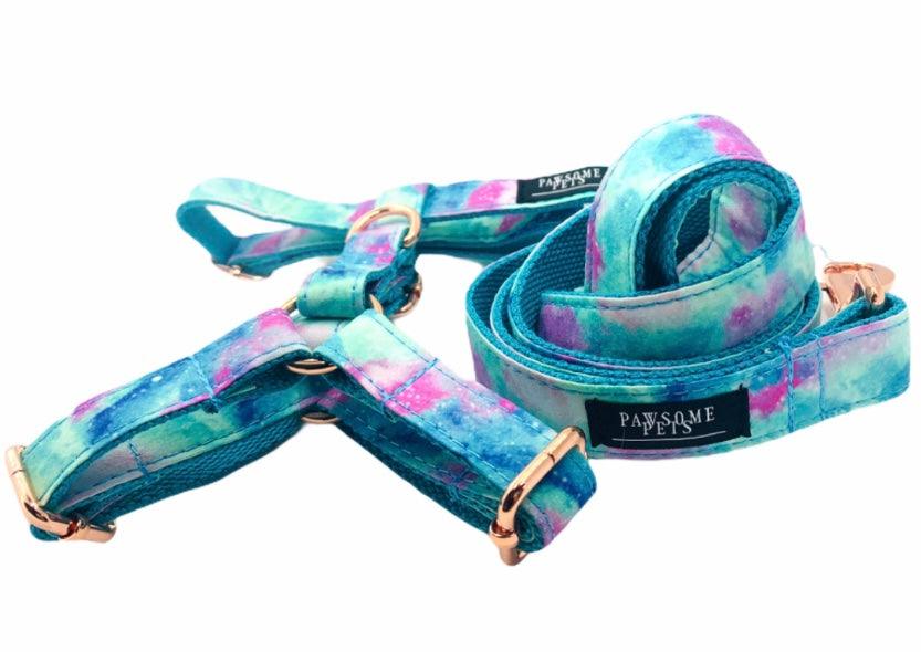 CalmPaw™ Step-In Harness Bundle – Sky Blue Harness & Lead Set (2 Pieces)