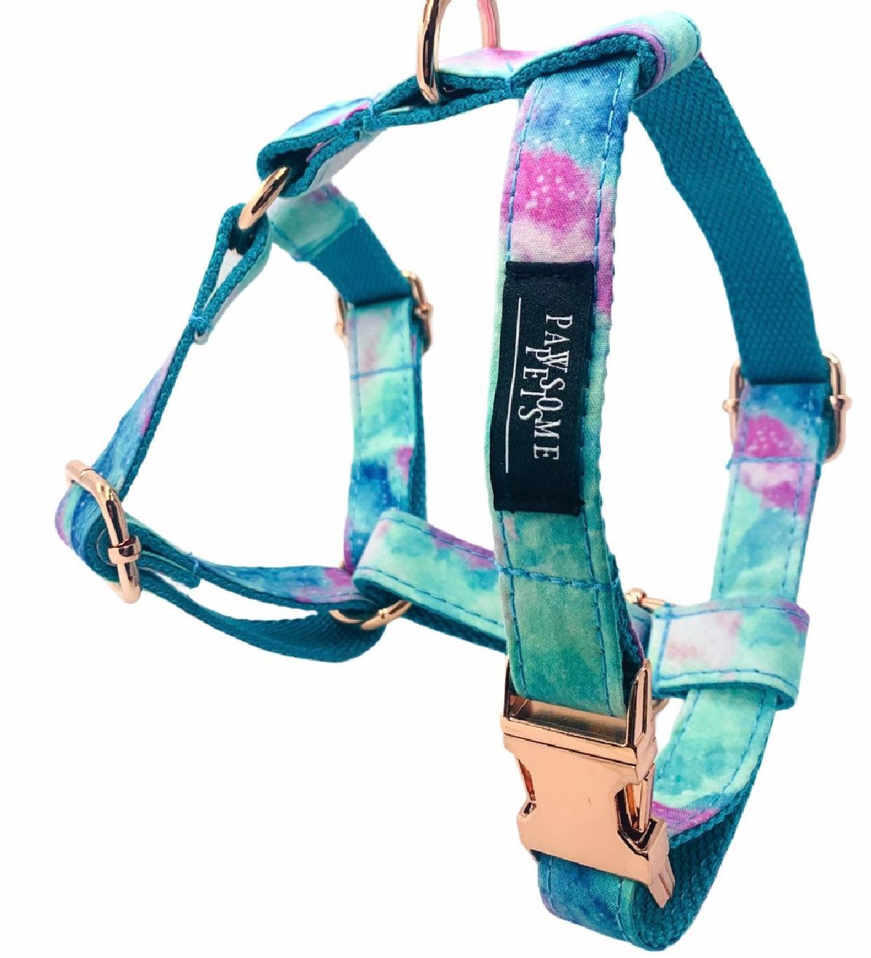 CalmPaw™ Step-In Harness Bundle – Sky Blue Harness & Lead Set (2 Pieces)