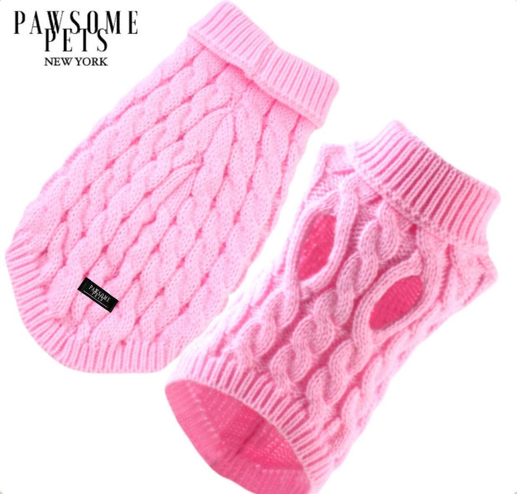 CalmPaw™ Extra Warm Cable Knit Pet Sweater – Cosy Jumper for Dogs & Cats