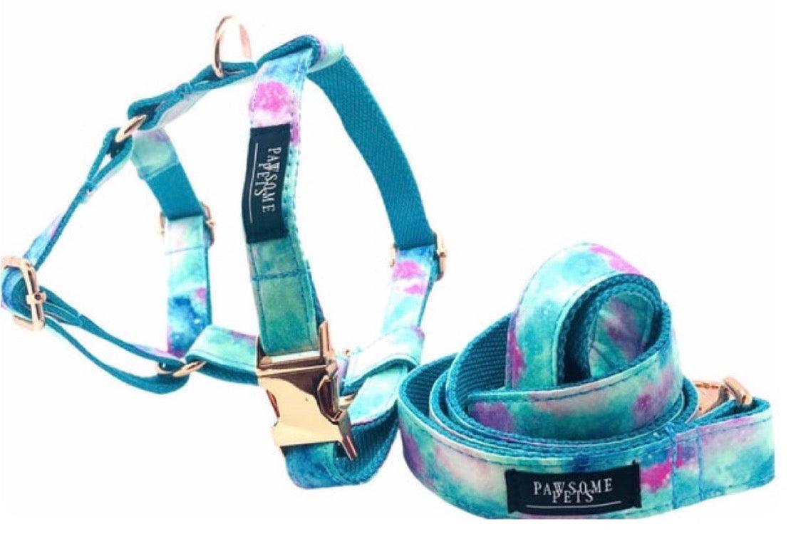 CalmPaw™ Step-In Harness Bundle – Sky Blue Harness & Lead Set (2 Pieces)