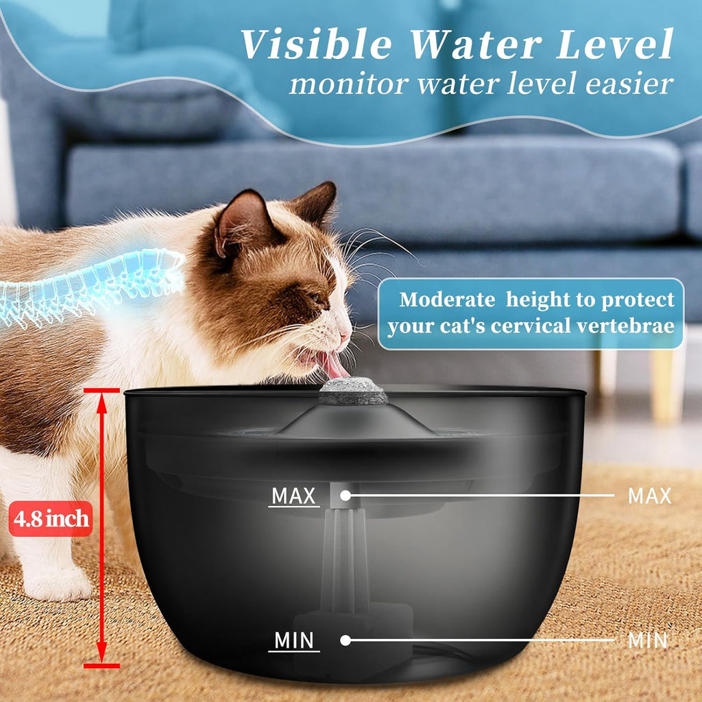 CalmPaw™ Cat Water Fountain – 3L Stainless Steel Automatic Water Dispenser