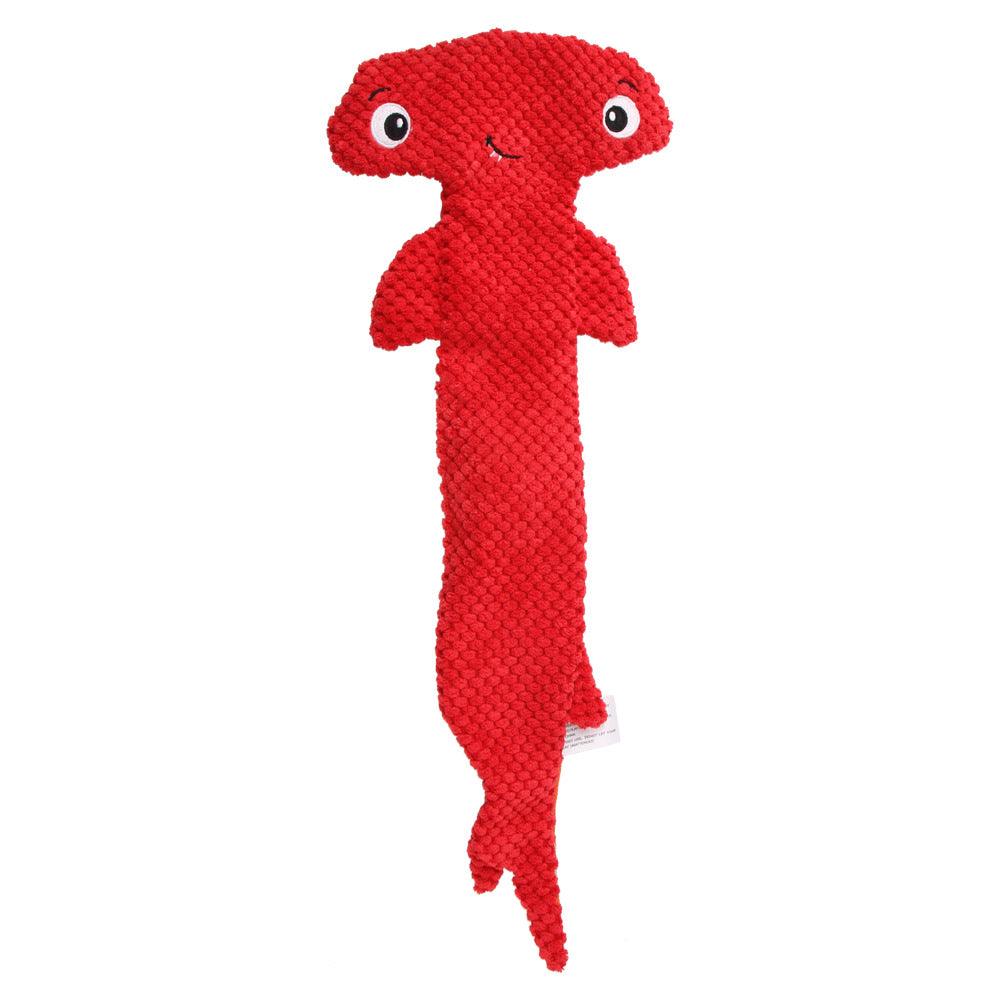 CalmPaw™ Hammerhead Shark Dog Toy – Squeaky Plush Chew Toy for Dogs